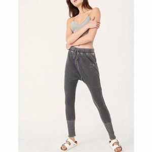 Freepeople Intimately Cozy All Day Harem Leggings Washed Black Gray size L NWT